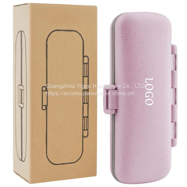 2020 Custom Eco Friendly Weekly Wheat Straw Pill Dispenser Container Medicine Case 7 Day Pill Box