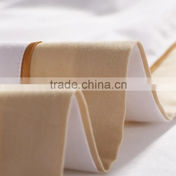Luxury White and Golden 800 Thread Count 100% Cotton Musical Notes Embroidery Bedding Set photo-6