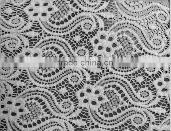 Gold African French Lace Fabric for Dress LZ-0206 photo-2