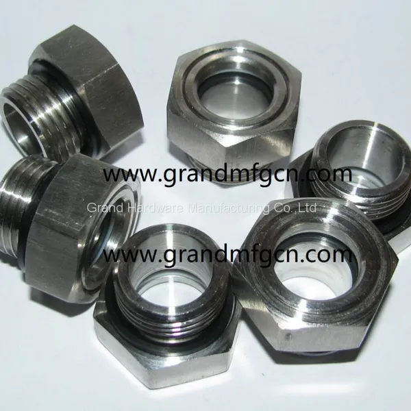 Stainless Steel 304 BSP G Thread 1/2 Inch Borosilicate Oil Level Sight Glass photo-4