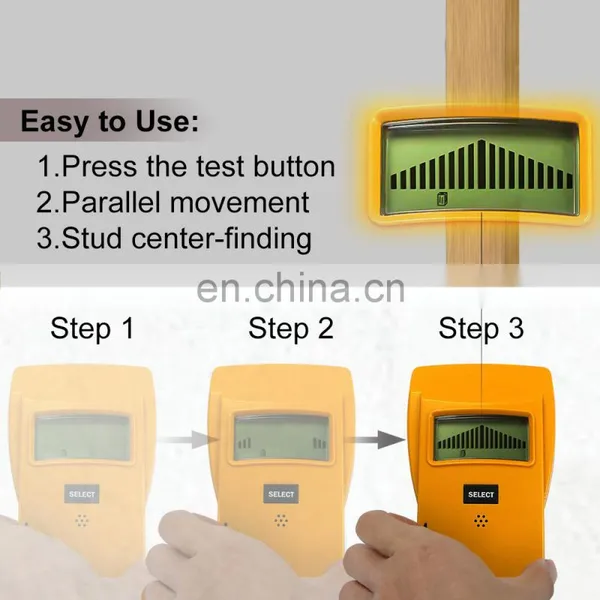 Allsun TS79 Wall Stud Finder Electrical Detector Center Edge Finding Tool Wall Multi-scanner Stud Detector 3 In 1 LCD Sound Wa photo-5