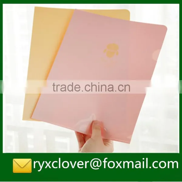 Factory Colorful Sheet Protector L Shape Plastic File Folder photo-4