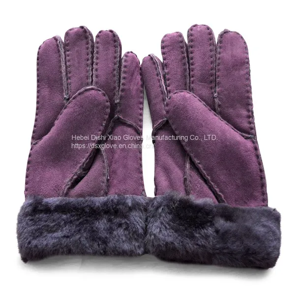 Fur Winter Gloves Wholesales Real Sheepskin Ladies Sheepskin Leather Gloves for Women photo-4