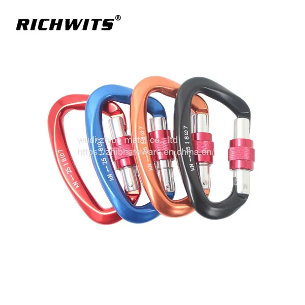 7075 Aluminum Alloy Carabiner 25KN Rock Climbing Buckle