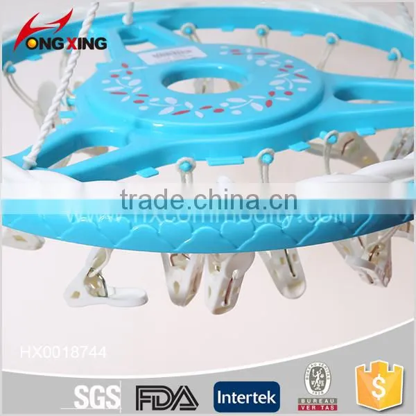 High Quality Round Shaped Plastic Drying Hanger 24 Pegs/set photo-4