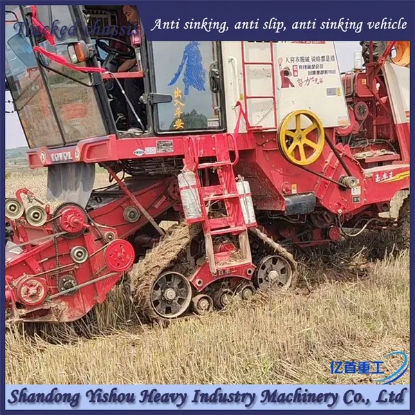 Modification of Triangle Anti Sinking Track Chassis Wheat Harvester photo-3