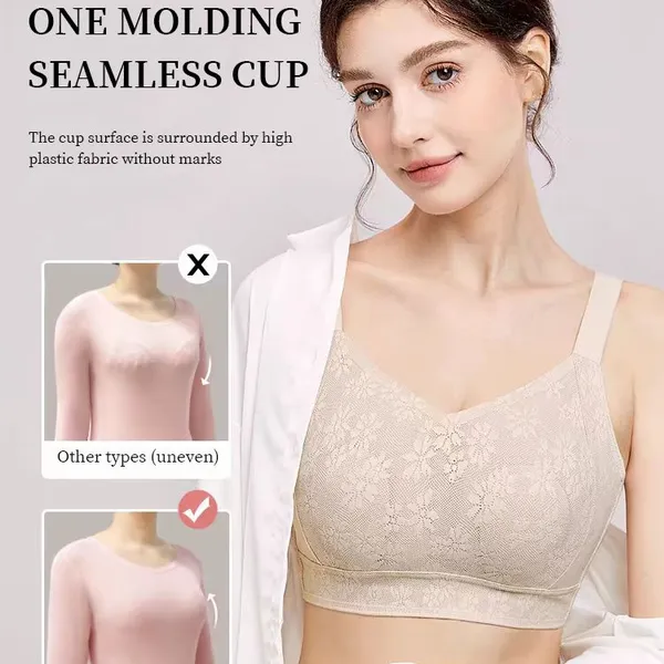 Women's Seamless Wireless Push Up Bralettes With Lift and Support No Underwire Full Coverage Everyday Bra photo-5