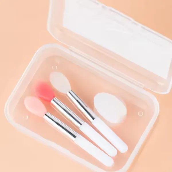 Convenient Single Makeup Lipstick Brush Unique Design Mini Food-Grade Silicone With Suction Cup Lip Mask Comfortable Handle photo-5