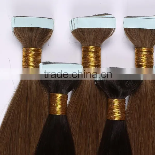 Cuticle Silky Mongolia Malaysia Peruvian Russian European Indian Brazilian PU Skin Weft Remy Tape Hair photo-5