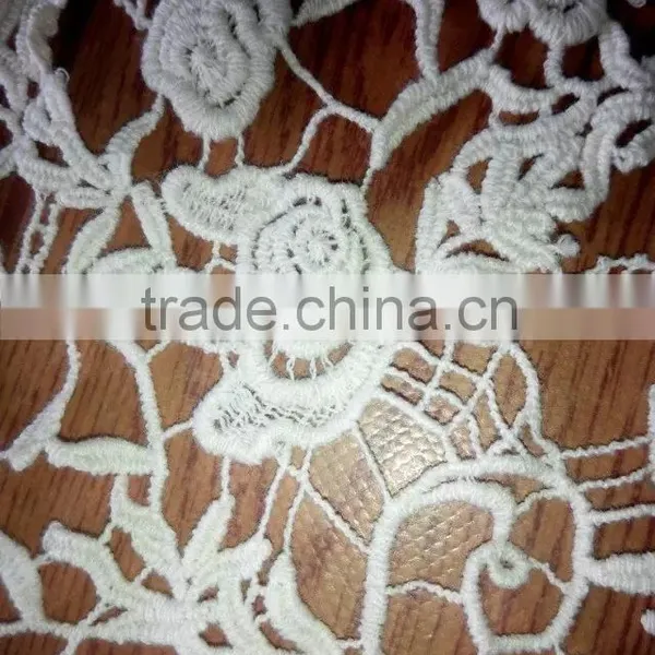 2016 Water Soluble Lace Fabric Cotton Embroidery Full Lace for Garment Accessory photo-3