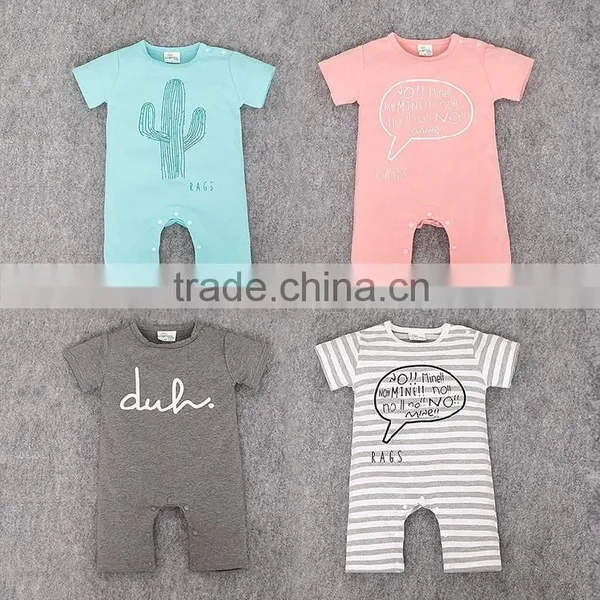2016 Cute Modeling Cartoon High Quality Newborn Baby Rompers Pure Cotton Summer Toddler Jumpsuits photo-6