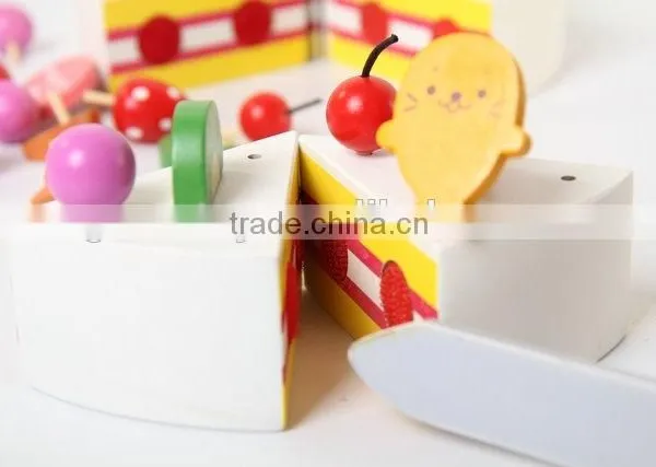 Kids Wooden Fruit Birthday Cake Cutting Toys
