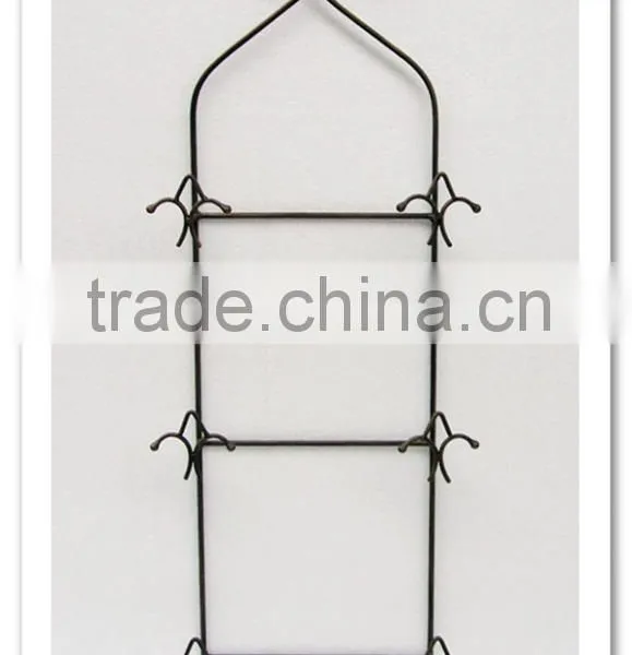 LC-77479 Antique Wrought Iron 3 Tiers Wall Mounted Dish Holder/Rack Quality Choice photo-2
