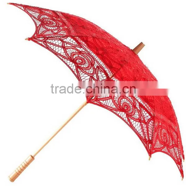 China Made New Products Romantic Wedding Lace Parasol photo-2