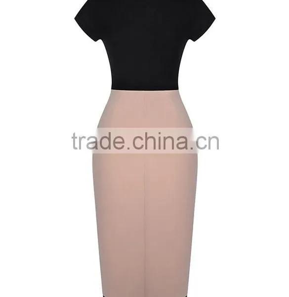 Women's Celeb Sexy Open Fork High Waist Pencil Dress Cocktail Party Bodycon Tunic Dress photo-4