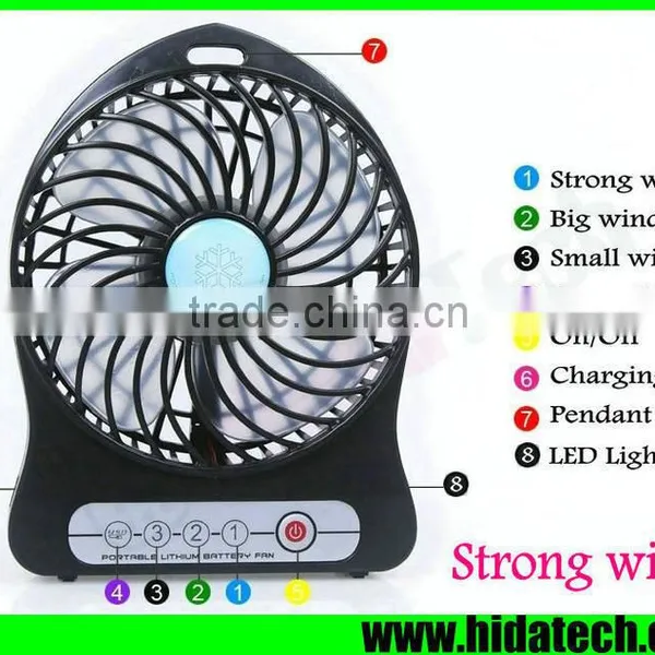Hot Selling Powerful Wind Rechargeable Table Fan Portable Fan Hand Fan photo-5