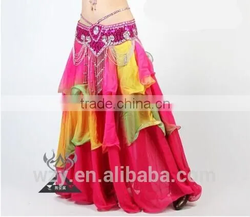 China Chiffon Long Black Chiffon Belly Dance Skirt