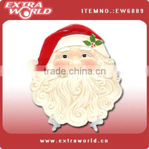Santa Painting Ceramic Christmas Plate
