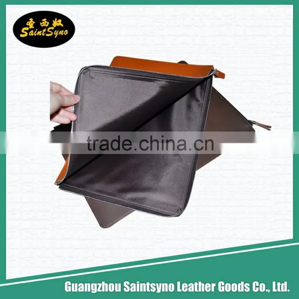 New arrival Men leather bag A3 size briefcase laptop bag,leather cover for computer