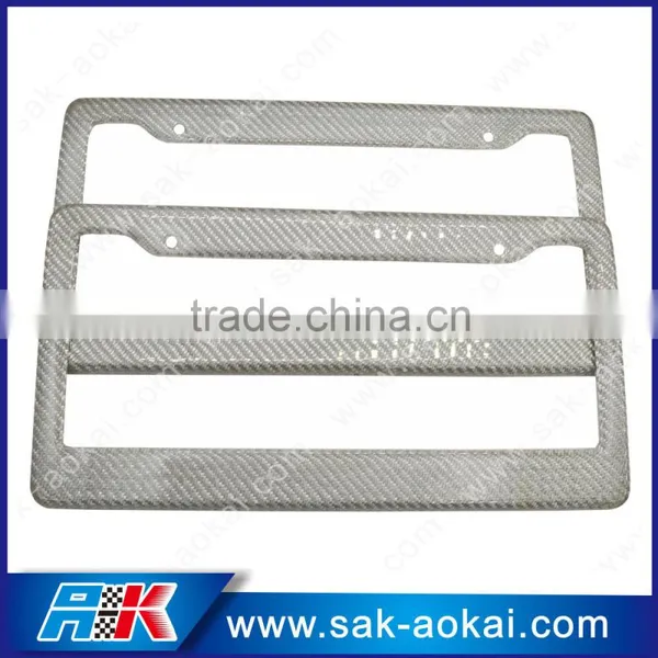 Real Carbon Fiber Car Plate Frame US Standard License photo-2