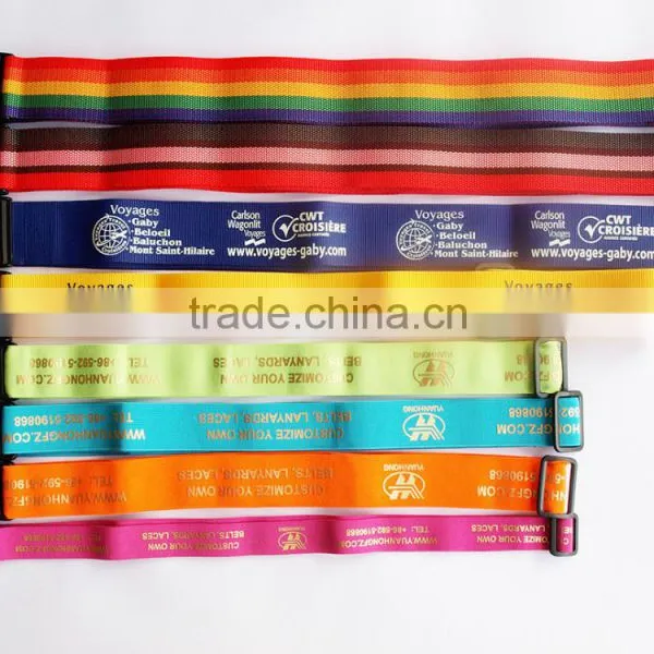 2015 new product colourful adjustable luggage strap belt
