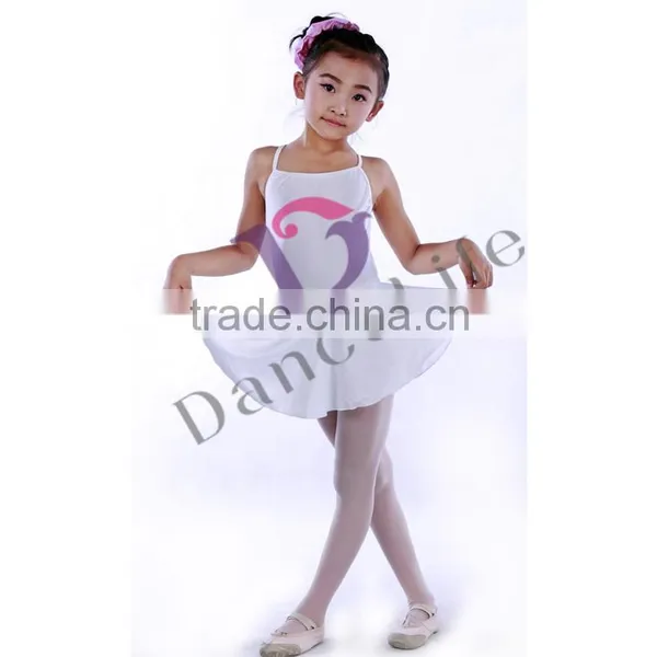 C2123 Ballet Dance Girls Camisole Leotards With Skirt photo-3