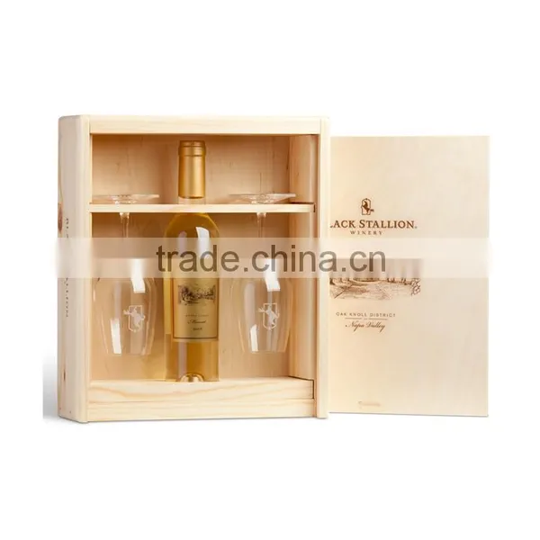 Fancy Design for 3 Litre,5litre,375ml Blank Wooden Wine Glasses Packaging Box photo-3