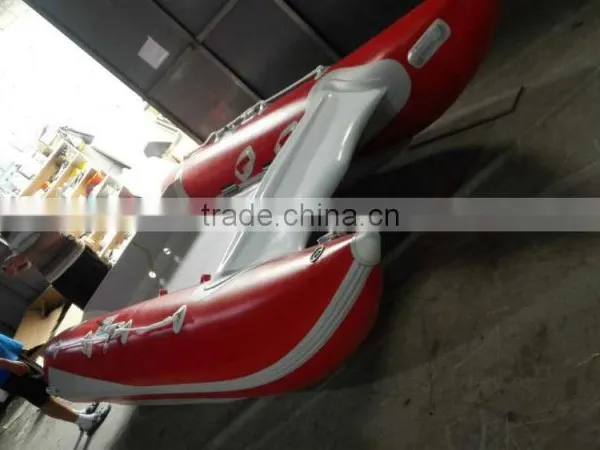 3.8m Red High Speed Rowing Boat CE Inflatable Boat for Water Leisure