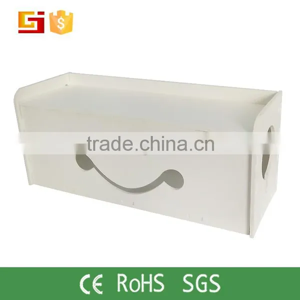 Korean Style Two Size Carved Cable Wire Storage Box Cable Storage Box Case Wire Management Socket Safety Tidy Organizer photo-2