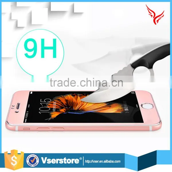 2016Full Cover Granular 9H Hardness Tempered Glass for Iphone6 6s 0.33mm Carbon Fibre Color Tempered Glass Screen Protector photo-3