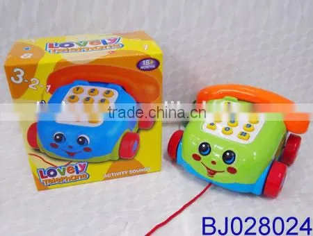 Best Toy for 2015 Christmas Funny Pulling Muscial Cartoon Phone Car Toy photo-2