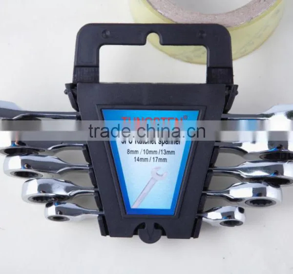 Hardware Tool Set, Offset Ring Wrench With Plastic Rack