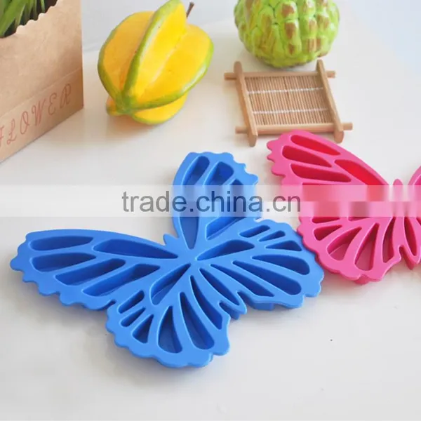 100% Food Grade FDA Free Personalized Custom Butterfly Shape Silicon Ice Tray photo-2