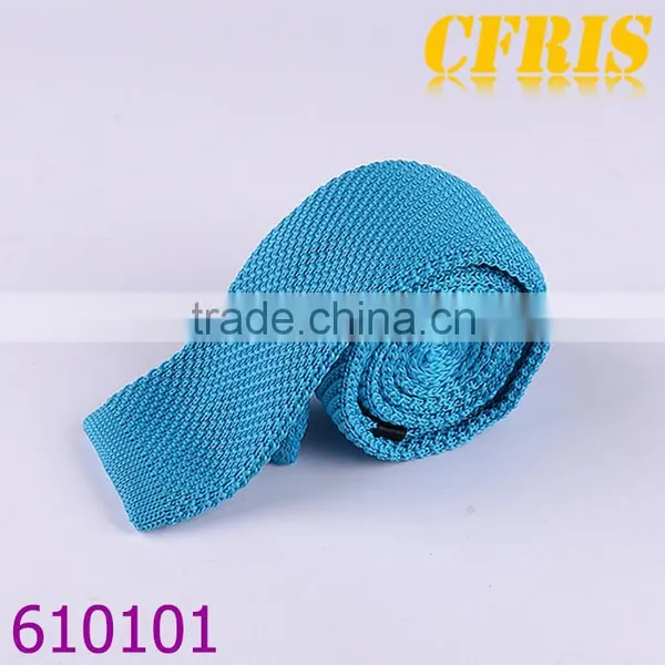 Fashion Plain Color Cotton Knitted Necktie photo-5