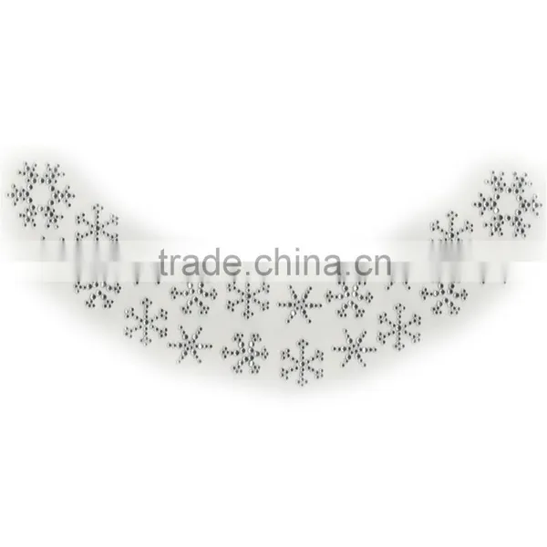 Factory Direct Iron on Rhinestone Iron on Applique Beaded Collar photo-2