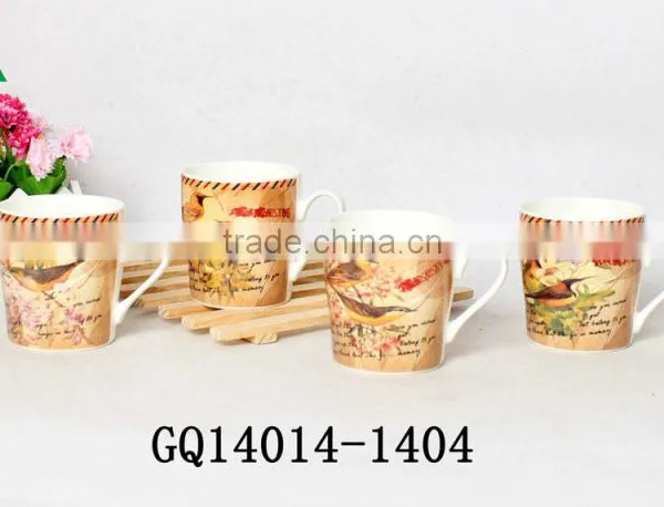 11oz Full Decals White Bone China Tableware With Old Style Color Box Wholesale photo-4