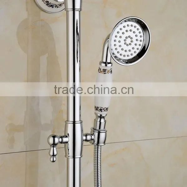 Luxury Hotel Rain/rainfall Bathroom Shower Set,antique Brass Shower Set photo-3
