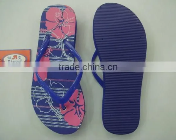 663 LOULUEN Custom Lady Wedge Heel Slippers Flip Flops For Women Wholesale photo-2