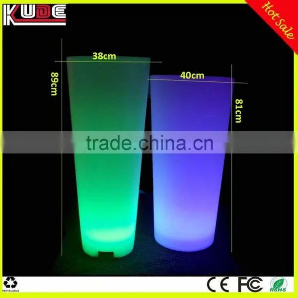 Indoor and Outdoor LED Lighted Round Flower Pot/light up Planter Pot With 16 Colors Illuminated photo-2