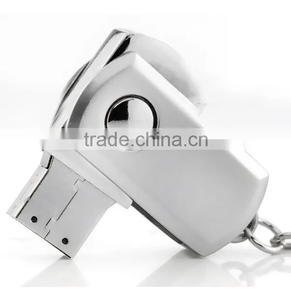 High Quality Usb 2.0 Mini Metal Usb Flash Drive, Portable Swivel Usb Stick photo-3