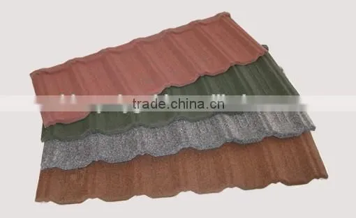 Stone Coated Aluzinc Base Material Roof Tiles