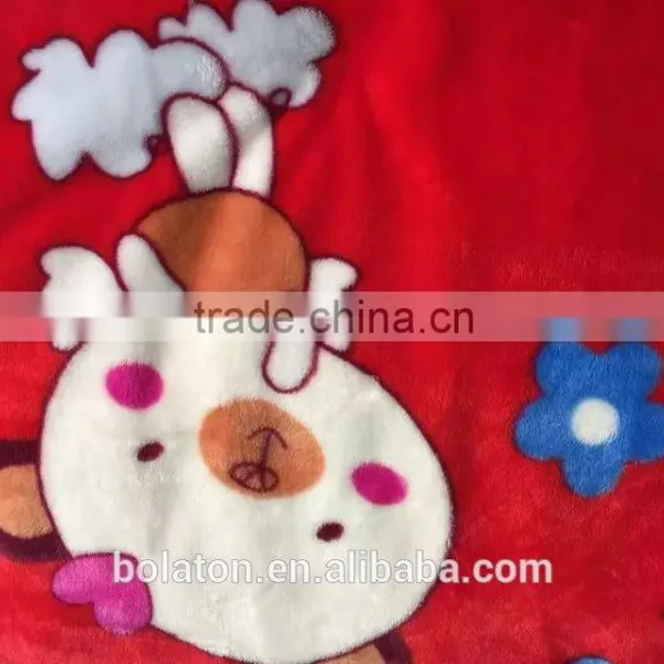 Polyester Good Handfeel Flannel Velvet for Pakistan Home Blankets With Red Velvet Flowers Perfume