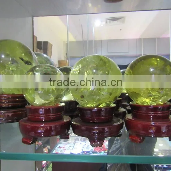 Feng Shui Yellow Crystal Ball for Office Decoration photo-2