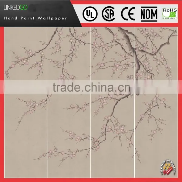 Customize Hotel/home DIY Chinese Traditional Silk Wallpaper With Small Size photo-6