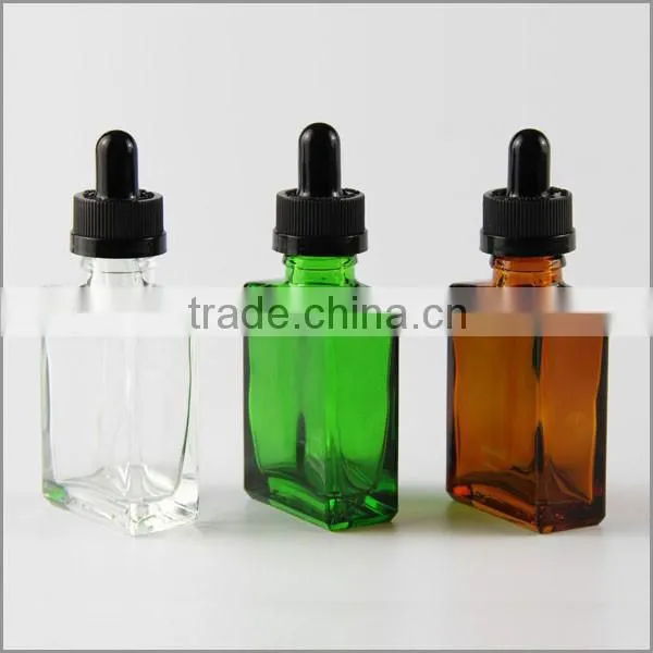 Childproof & Tamper Evident Square 15-30ml Glass E Liquid Bottles photo-2