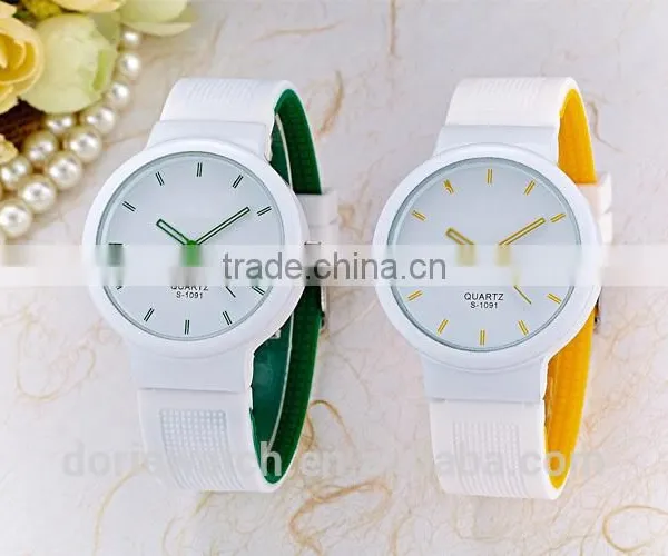 Classic Silicone Rubber Sports Wrist Watch Unisex Candy Colors Factory Price photo-4
