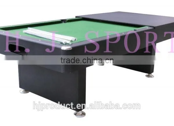 Factory Promotion 7' High Quality Wooden 2 in 1 Multi Games Table. Pool Table, Dinning Table. photo-3