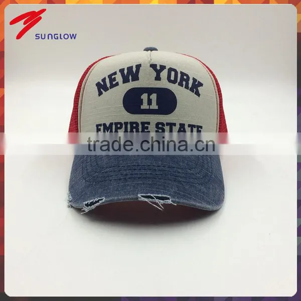 Custom Design Your Own Logo 100%cotton 5 Panel Trucker Hats With Printing