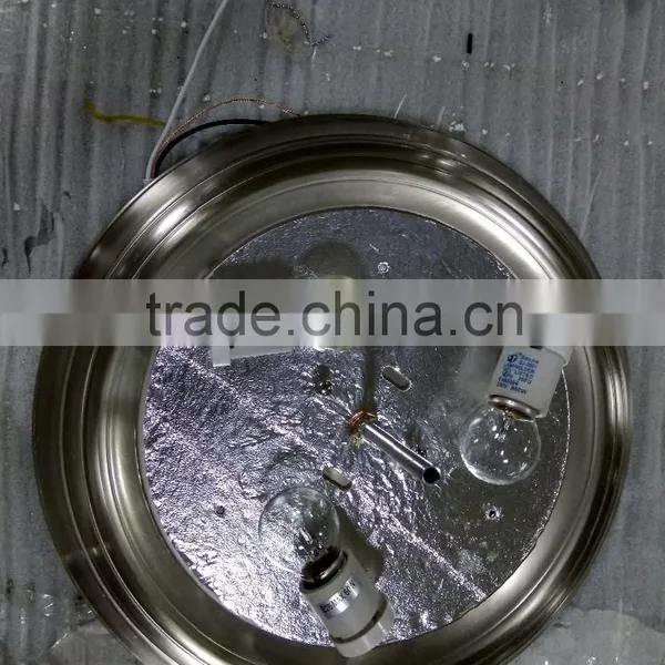 LED 15" Circles Flush Mount Ceiling Brushed Nickel Fixture With Glass Shade 3*E26 UL,CE, ETL,ROHOS. photo-4