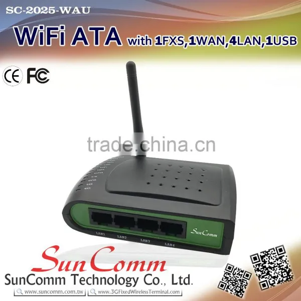 SC-2025-WAU Mini USB WiFi Voip ATA Support 802.11n, up to 150Mps photo-6
